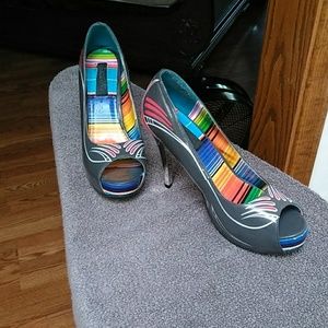 Iron fist pinstripe pinup shoes